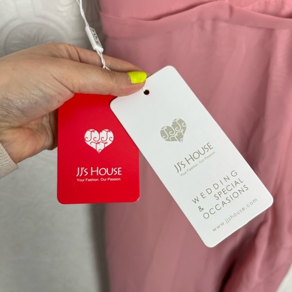 JJs House Dresses Nwt Jjs House Blush Pink Ruffles Vneck Chiffon